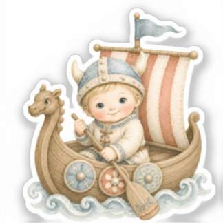 Adesivo Chá de Bebê do Doce Pequeno Viking