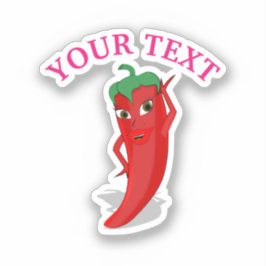 Adesivo Chá de Bebê Pink Fiesta Com Diva Pimenta Vermelha 