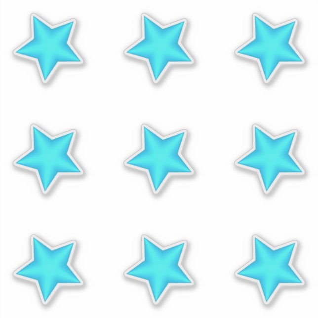 Adesivo Chá de fraldas Azul Nove Estrelas Puffy (Frente)