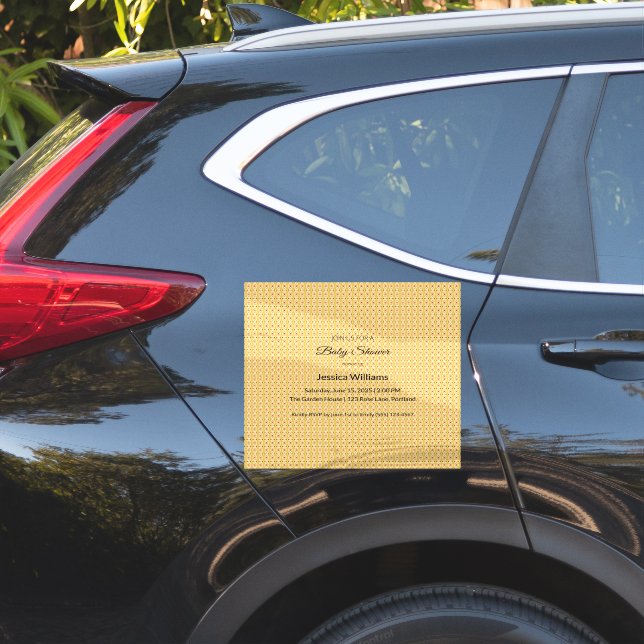 Adesivo Chá de fraldas Cute Boho Sexo Neutro, Personalizáv (Lado do carro)