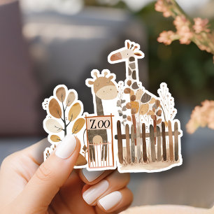 Adesivo Chá de fraldas de Zoo Safari
