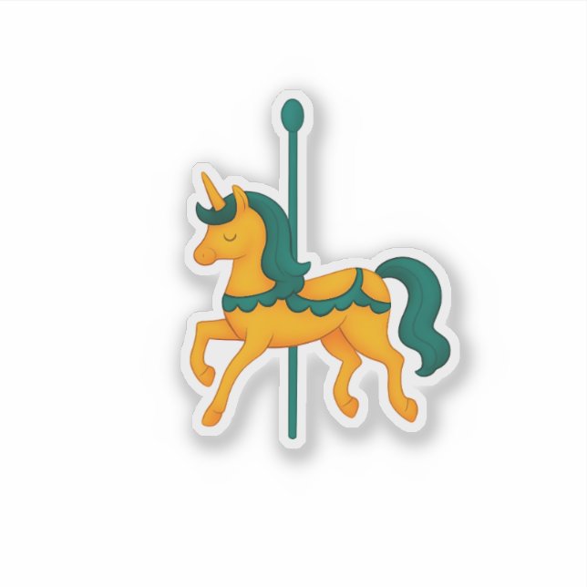 Adesivo Chá de fraldas Whimsical Unicorn (Frente)