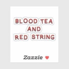 ADESIVO CHÁ DE SANGUE E CARTAS DE CADERNO VERMELHO