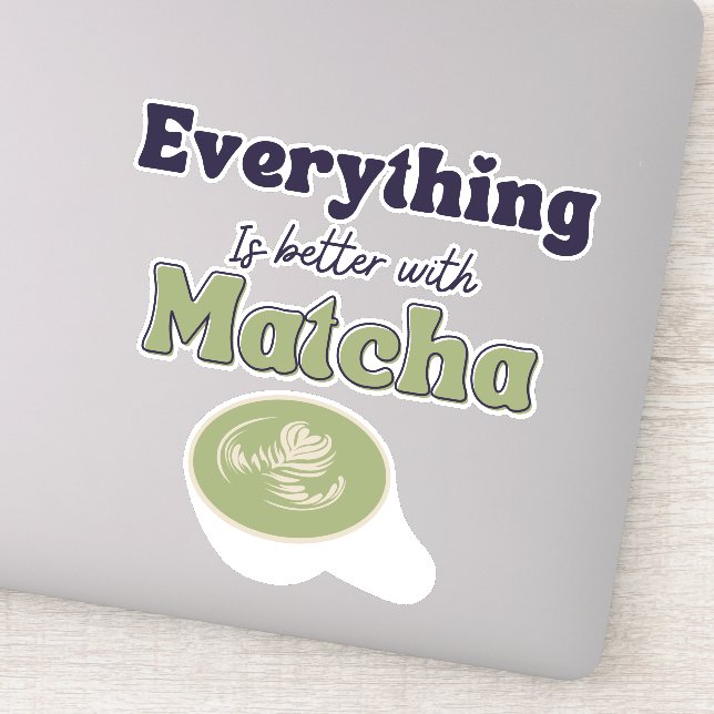 Adesivo Chá verde de Matcha, matcha (Detalhe)