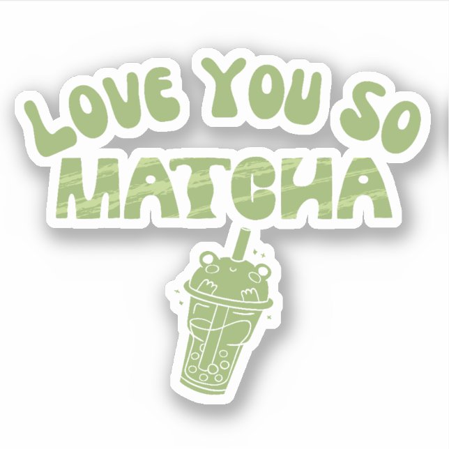 Adesivo Chá verde de Matcha, matcha (Frente)