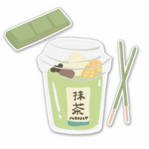 Adesivo Chá verde de Matcha, matcha