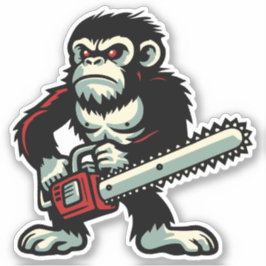 Adesivo Chainsaw Chimp