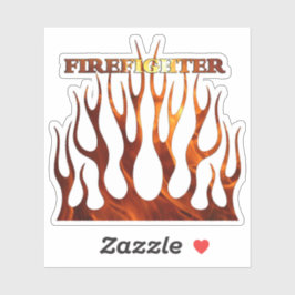 Adesivo Chamas de Emergência contra Fogo de Bombeiro