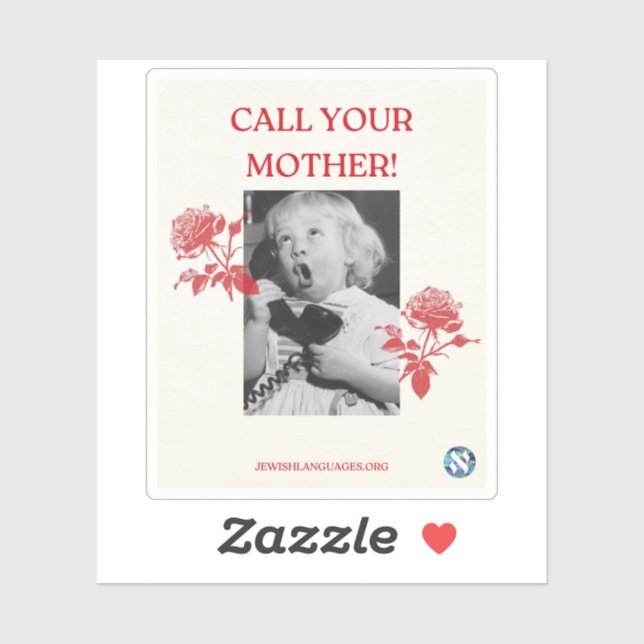 Adesivo Chame Sua Mãe! Inglês (Folha)