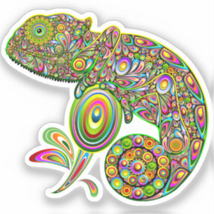 Adesivo Chameleon Psychedelic Fantasy