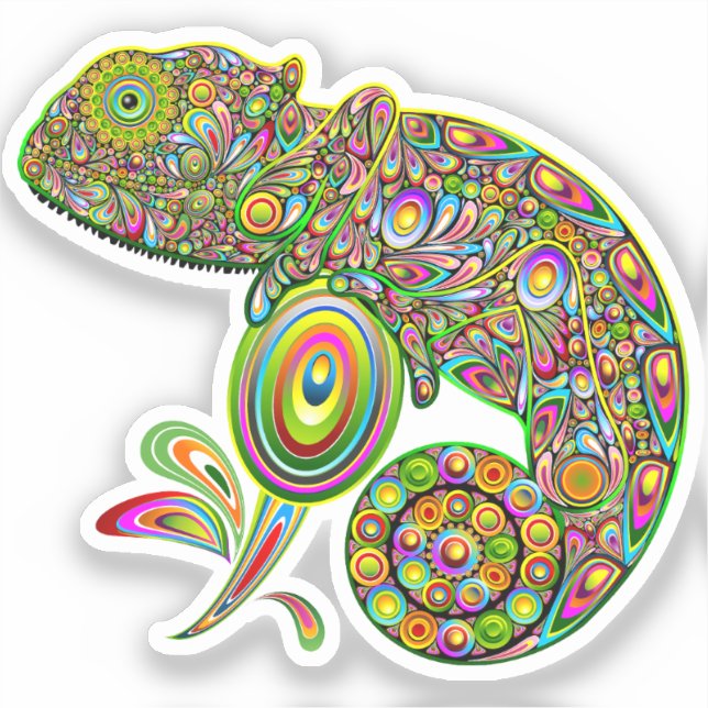 Adesivo Chameleon Psychedelic Fantasy (Frente)