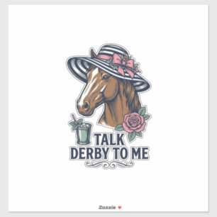 Adesivo Chapéu de Cavalo Derby Vintage Design Fale Derby C