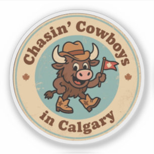 Adesivo Chapéu de Cowboy Buffalo Vintage Engraçado Retro C