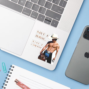 Adesivo Chapéu de cowboy de palha salva cavalo do Slippery