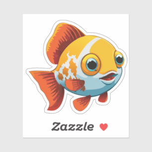 Adesivo Charator de Cartografia de Peixe-Ouro Cinto