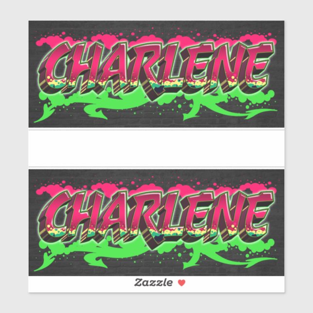 Adesivo Charlene Vorname Name Graffiti Aufkleber Sticker (Folha)