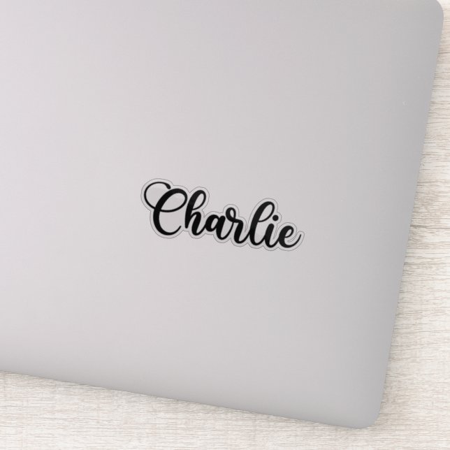 Adesivo Charlie Name - Caligrafia manuscrita (Detalhe)