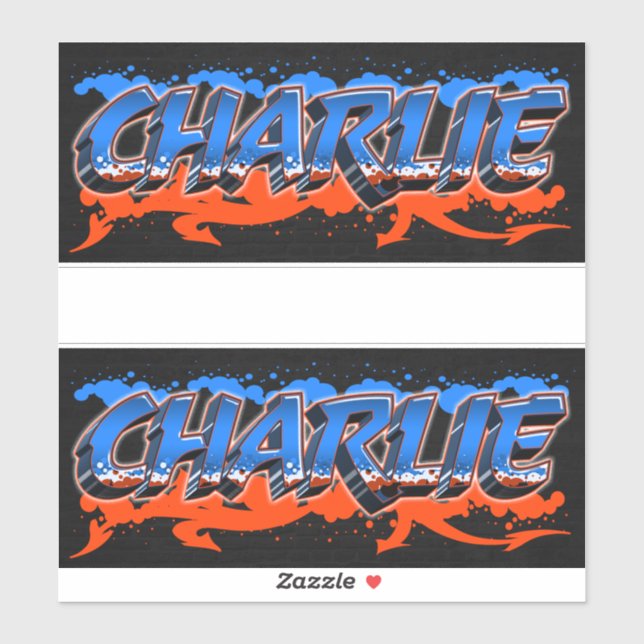 Adesivo Charlie Vorname Name Graffiti Aufkleber Sticker (Folha)
