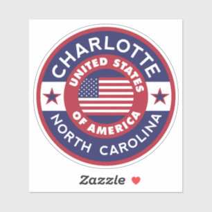 Adesivo CHARLOTTE, Carolina do Norte