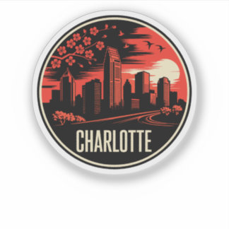 Adesivo Charlotte City Carolina do Norte EUA