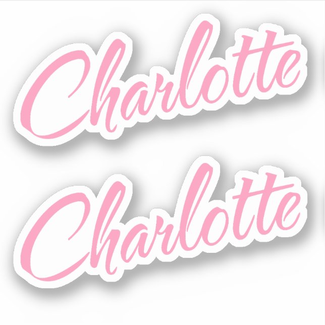 Adesivo Charlotte Decorative Name (Nome decorativo de Char (Frente)