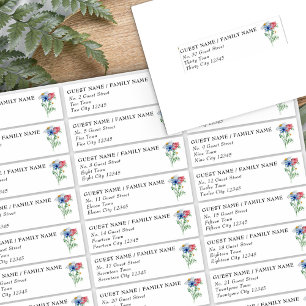 Adesivo Charm 30 Floral Casamento Fúnebre Endereço de Co