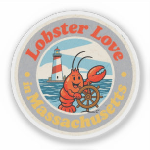 Adesivo Charme Costeiro_Lagosta de Massachusetts Estilo Vi