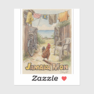 Adesivo charme tropical jamaicano