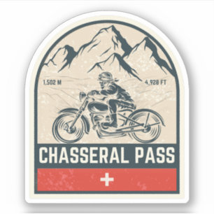 Adesivo Chasseral Pass Swiss-alps Tour de motocicleta x