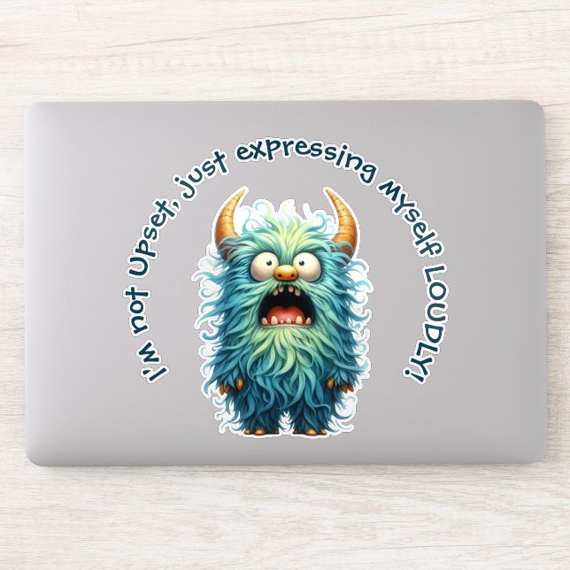 Adesivo Chateado, mas Adorável, com dizer (Computador)