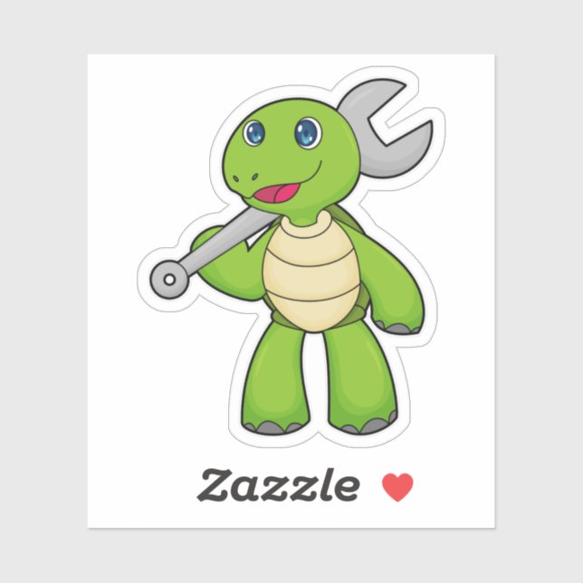 Adesivo Chave mecânica de tartaruga (Folha)