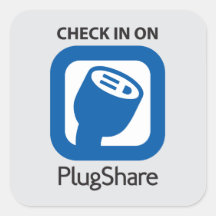 Adesivo "Check-in no PlugShare"