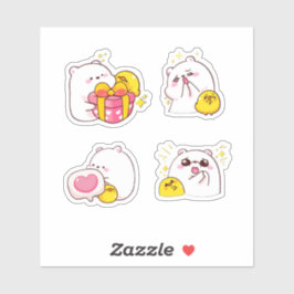 Adesivo Cheerful Bear and Chick Duo
