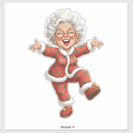 Adesivo Cheerful Christmas Grandma Holiday Celebrations