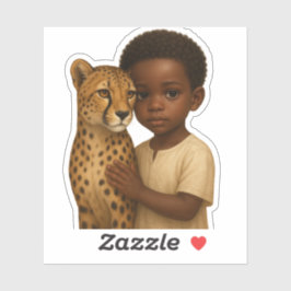 Adesivo Cheetah & Boy: Bond of the wild and innocent