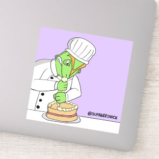 Adesivo Chef Lagarto Descontente Cartoon Stickers de Padar