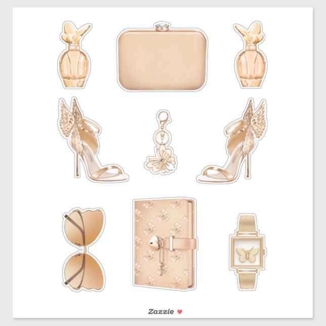 Adesivo Chefe de Garota Decala Rosa de Alta Moda (Folha)