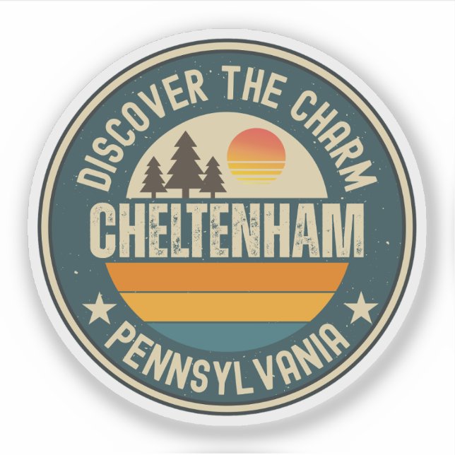 Adesivo Cheltenham, Pensilvânia (Frente)