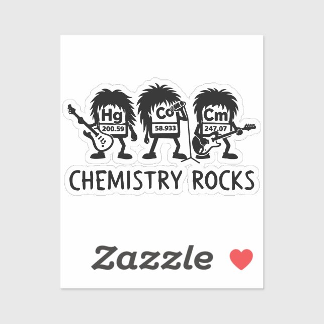 Adesivo Chemistry Rocks Science Rock Band (Folha)