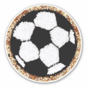 Adesivo Chenille - bola de futebol