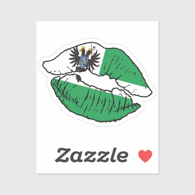 Adesivo Chernihiv Oblast Chernihivshchyna Lipstick Love (Folha)