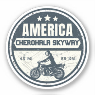 Adesivo Cherohala Skyway Tennessee para Carolina do Norte