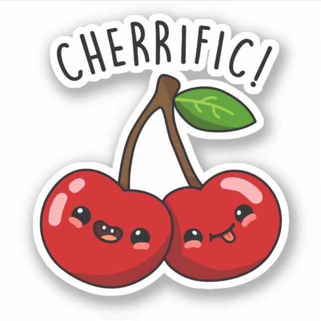 Adesivo Cherrific Funny Red Cherry Pun (Frente)
