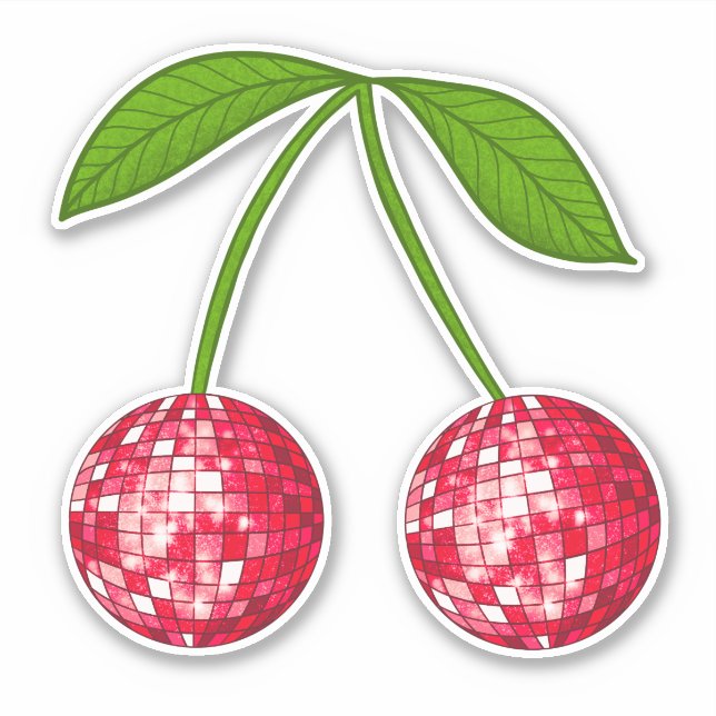 Adesivo Cherry Disco Ball (Frente)