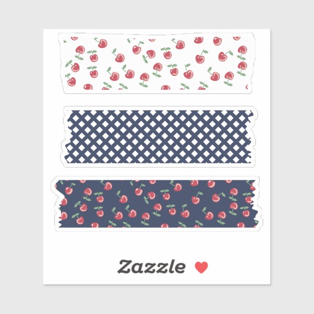 Adesivo Cherry Pattern Washi Tape (Folha)
