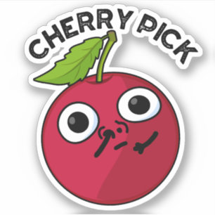 Adesivo Cherry Pick Funny Fruta Pun