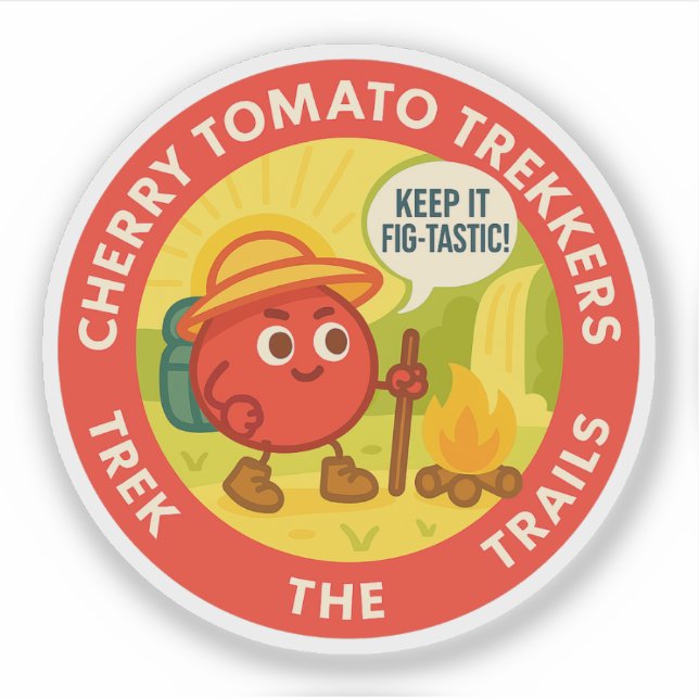 Adesivo Cherry Tomato Trekkers Trek The Trails (Frente)