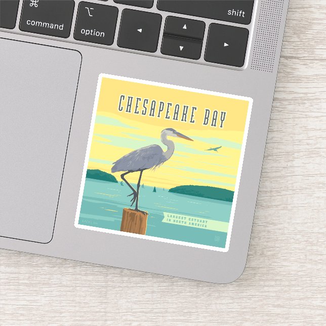 Adesivo Chesapeake Bay Largest Estuary In North America (Detalhe)