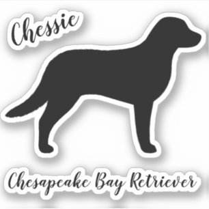 Adesivo Chesapeake Bay Retriever Chessie Dog Silhouket