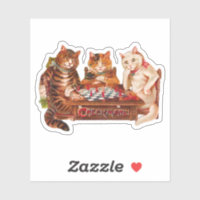 Chess 1903 Retro Cats Checkmate Reproduzindo Chess